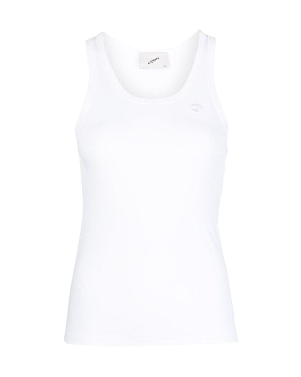 Coperni White Logo Logo Round Collar Vest for men