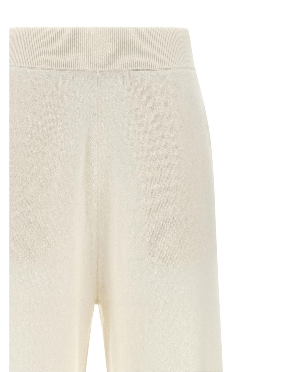 Max Mara White Wide-Leg Wide-Leg Knit Pants