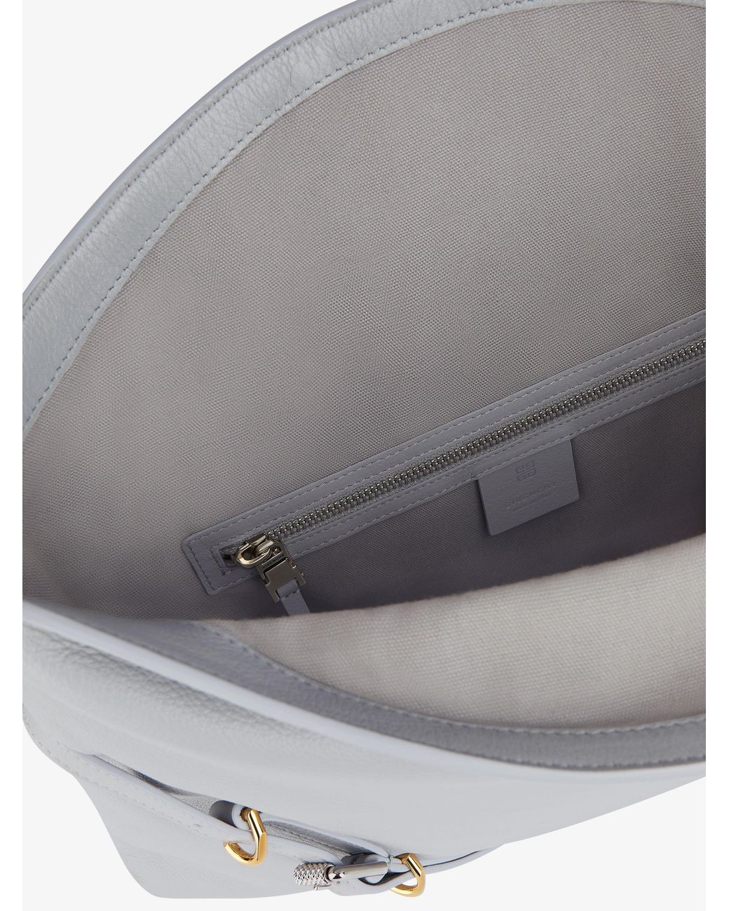 Givenchy Gray Voyou Logo Detailed Medium Shoulder Bag