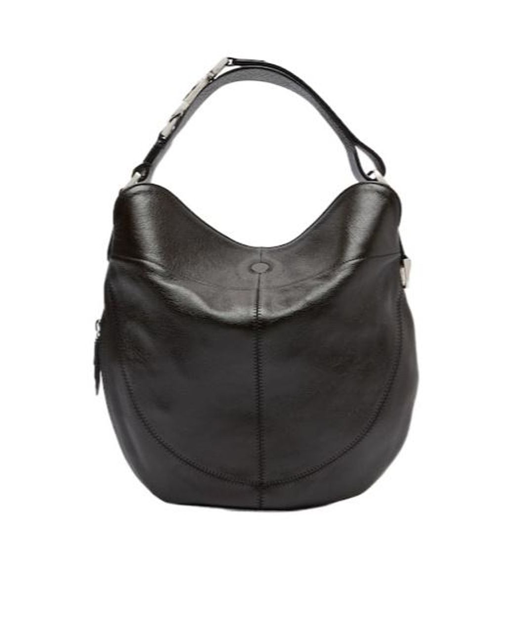 Lemaire Black Quiver Clip Medium Leather Shoulder Bag