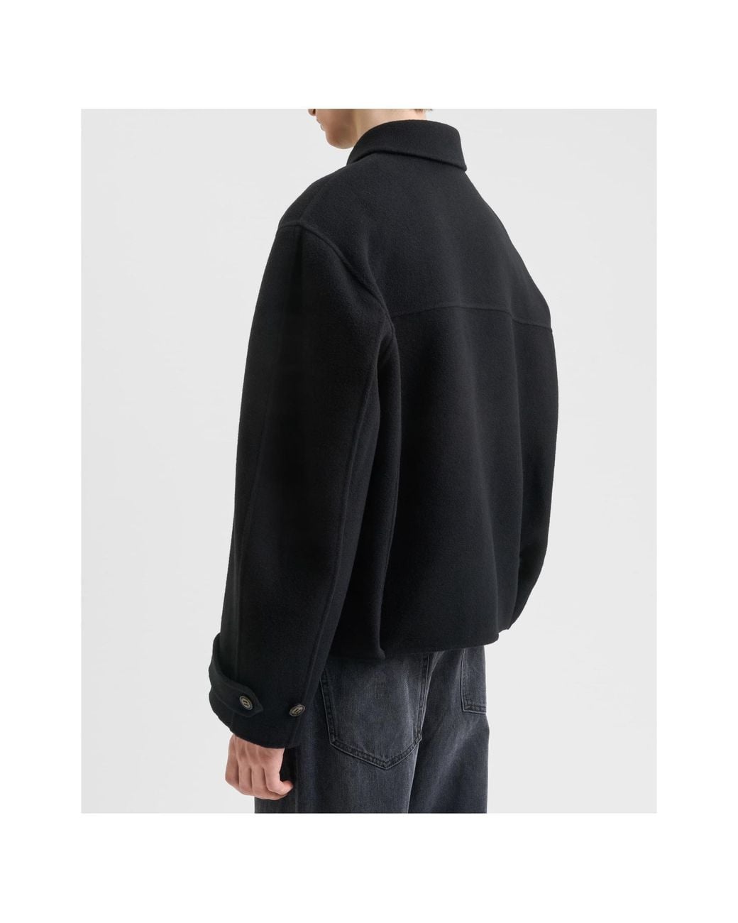 Séfr Black Séfr Relaxed Wool Jacket for men