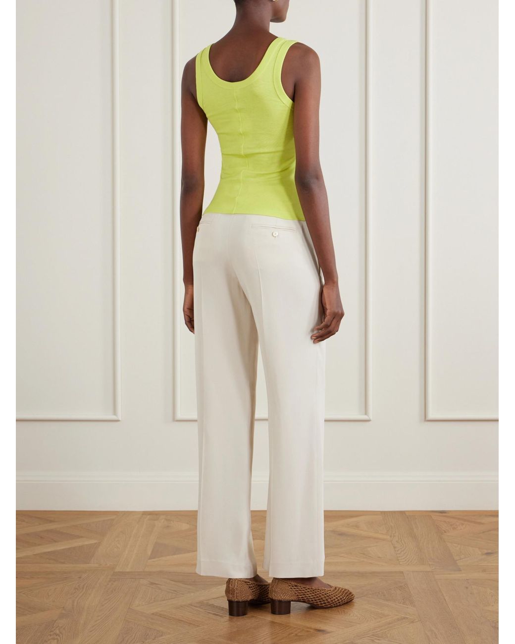 Flore Flore Yellow Cotton-Jersey Tank Top