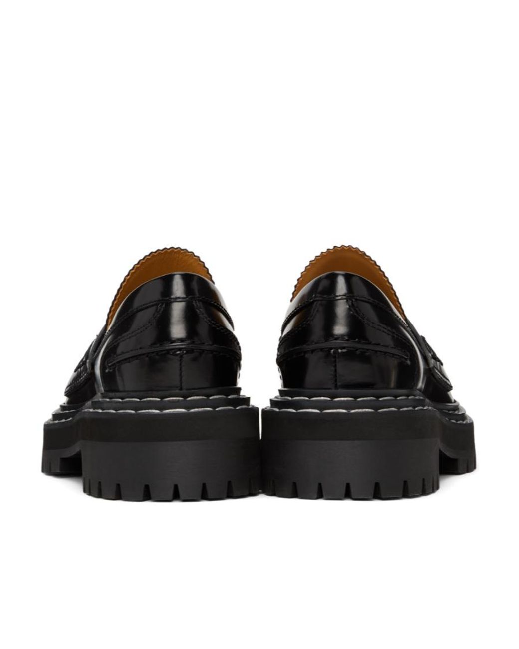 Proenza Schouler Black Round-Headed Loafers