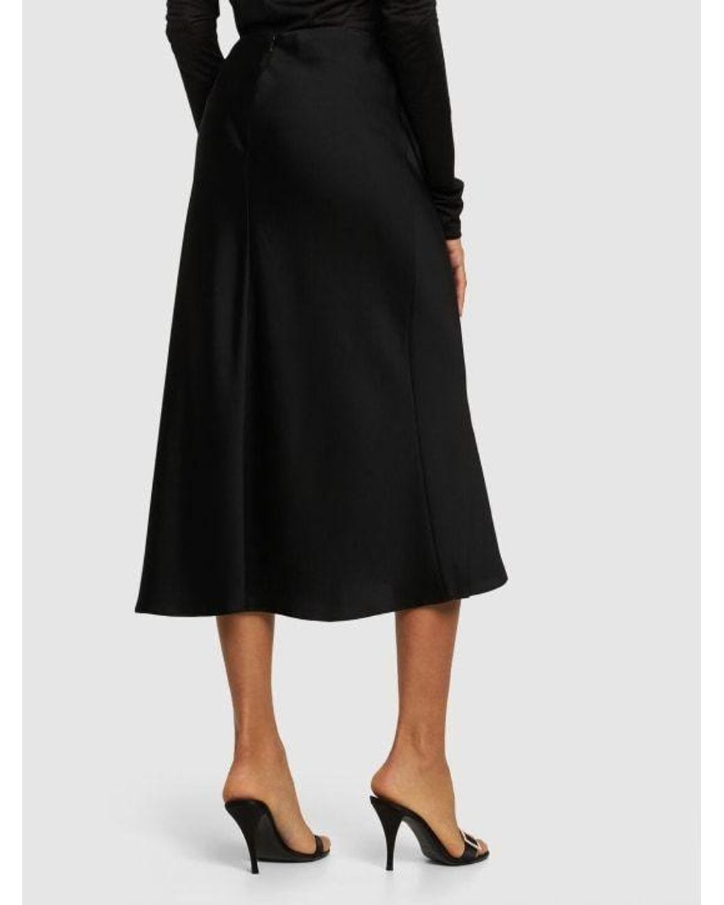 Jonathan Simkhai Black Blane Pleated Detail Skirt