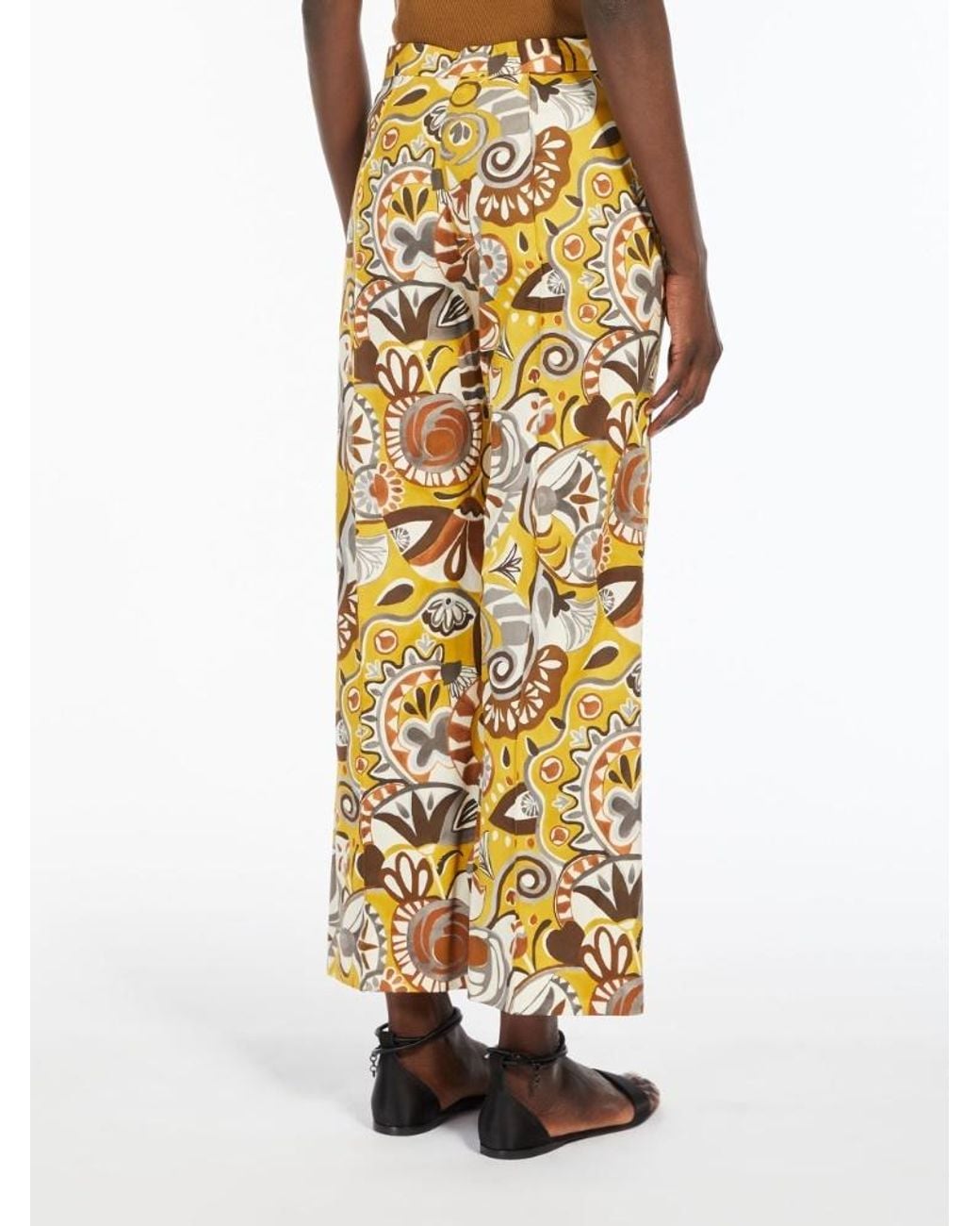 Max Mara Metallic Pattern Printed Casual Pants