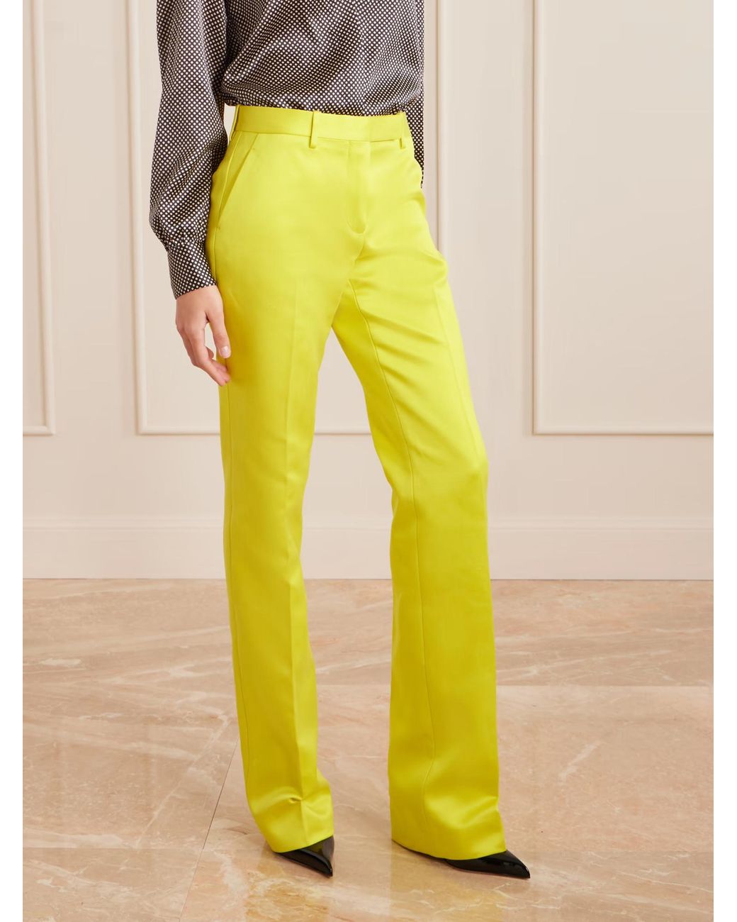 Tom Ford Yellow Casual Pants With Belt Loops