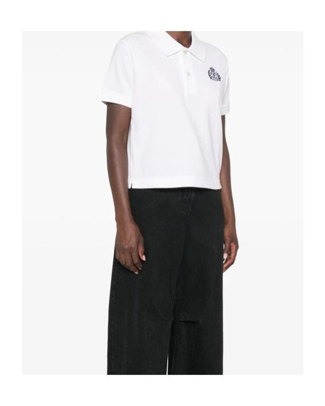 Sporty & Rich White Short-Sleeved Polo Shirt
