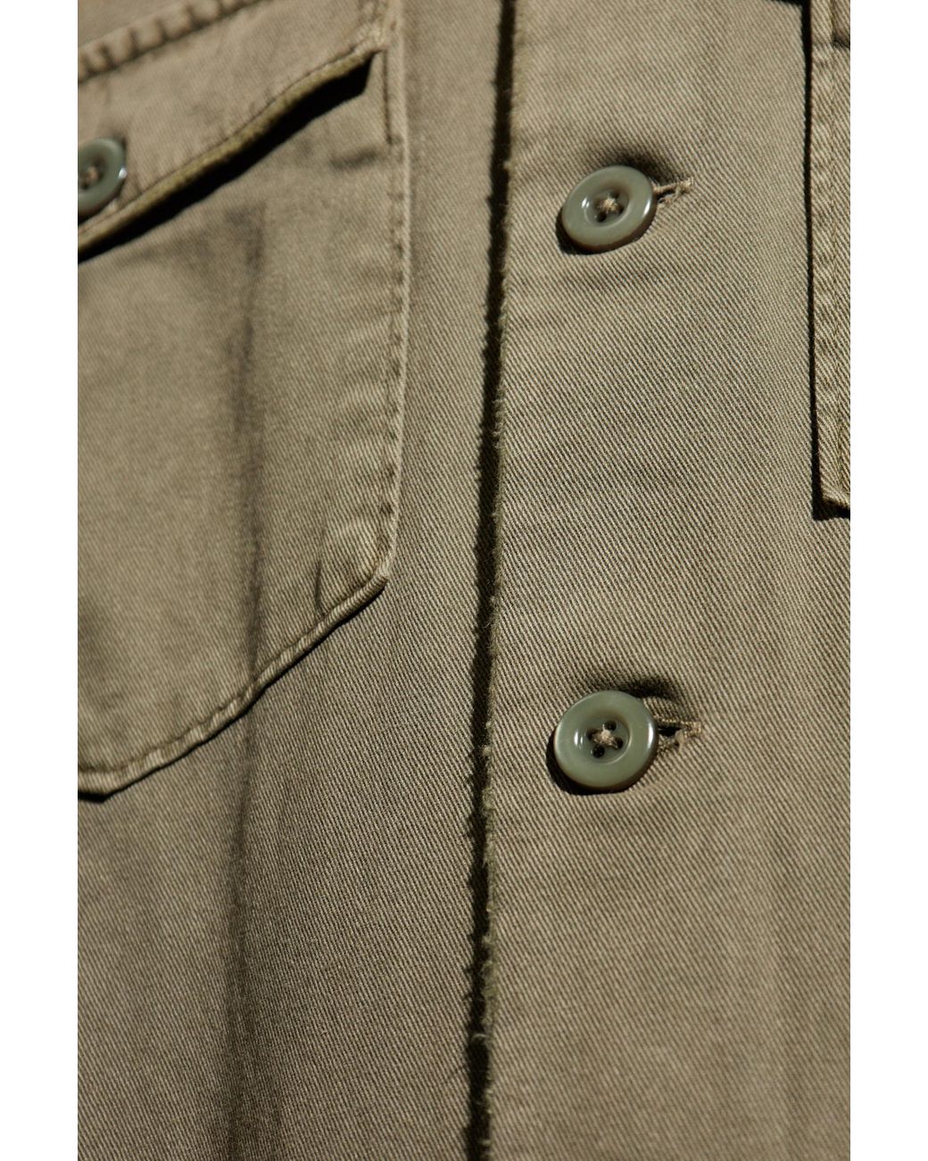 AllSaints Green Utility Button-Up Shirt for men