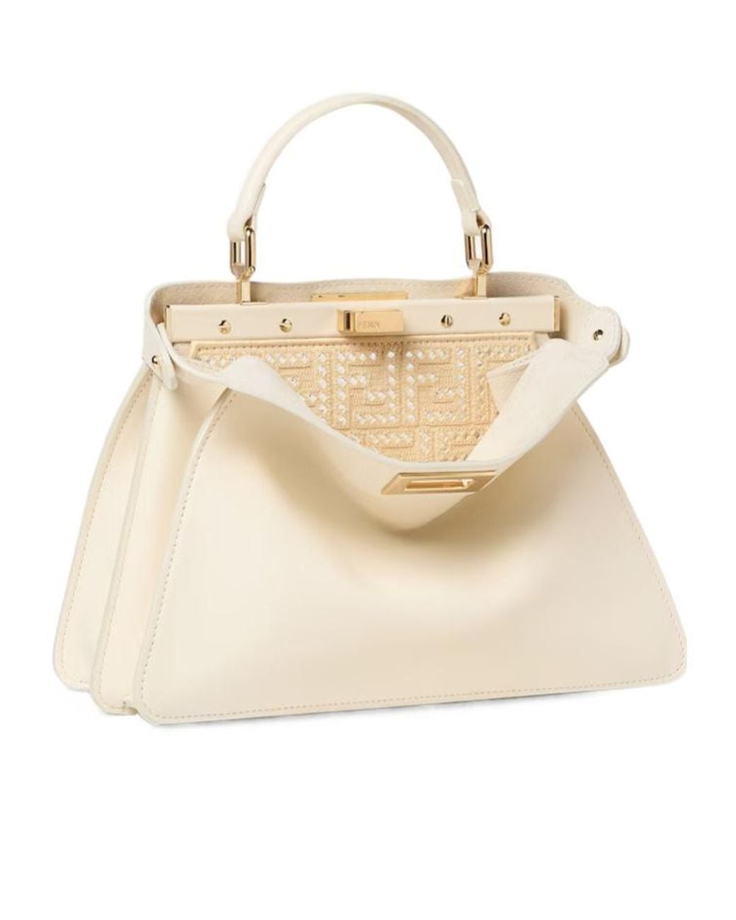 Fendi Natural Peekaboo Iseeu Small Tote Bag