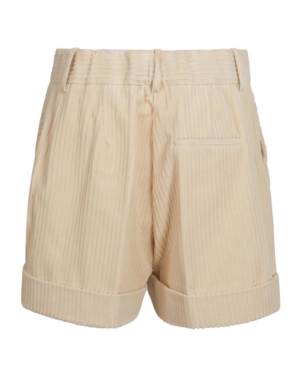 P.A.R.O.S.H. Natural P.A.R.O..H. High-Waisted Corduroy Shorts