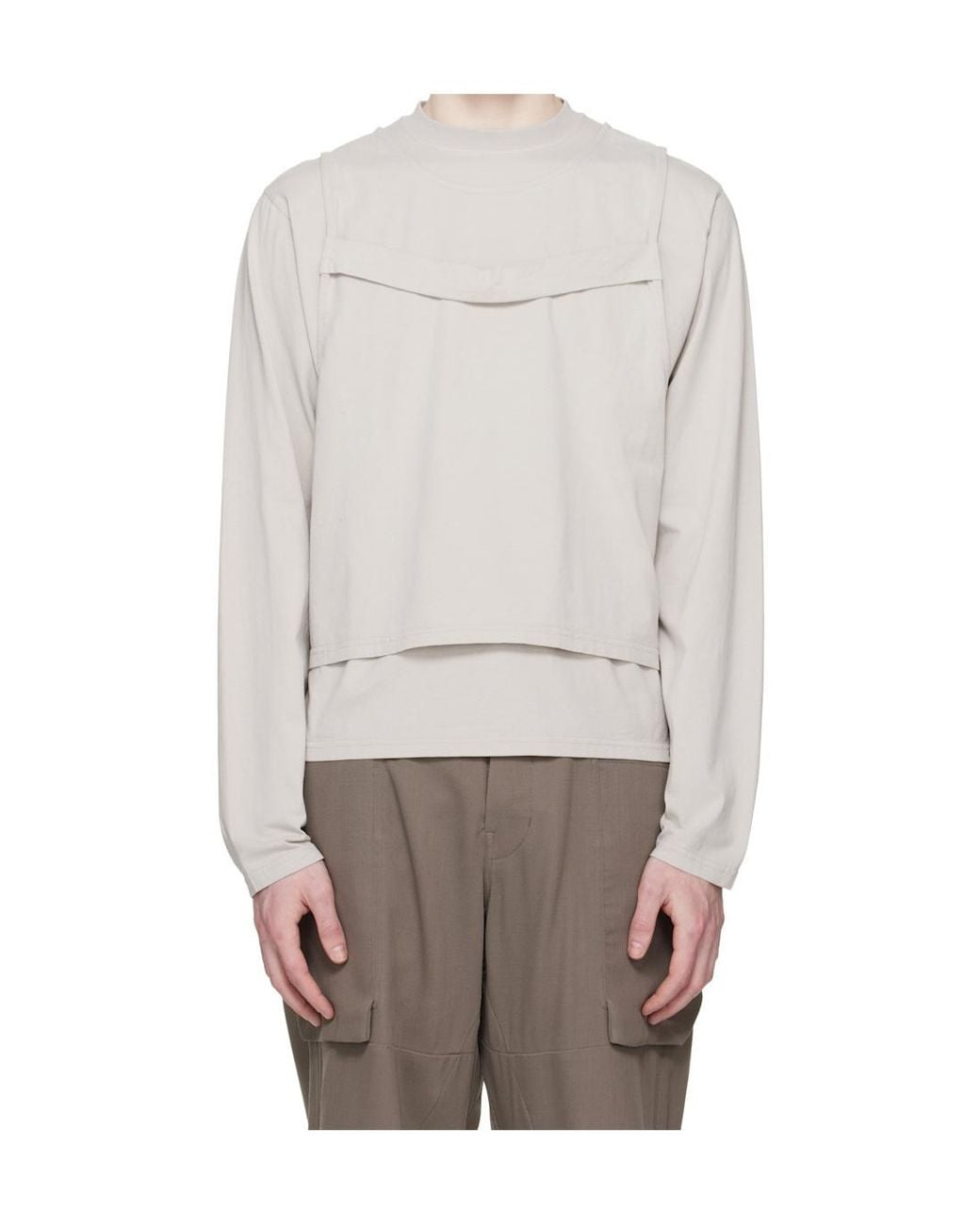 HELIOT EMIL Gray Rein Long-Sleeve T-Shirt for men
