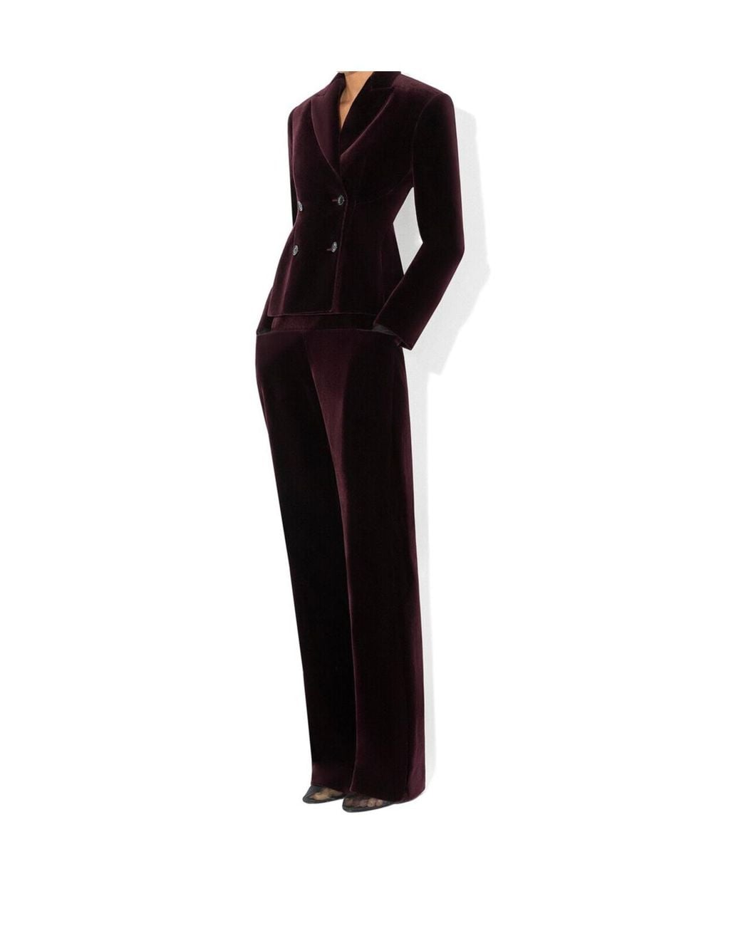Alaïa Purple Alaïa Tailored Velvet Pants