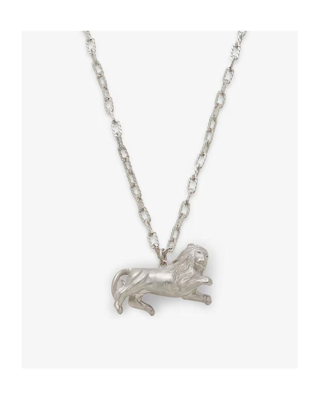 Fendi White Colored Metal Necklace