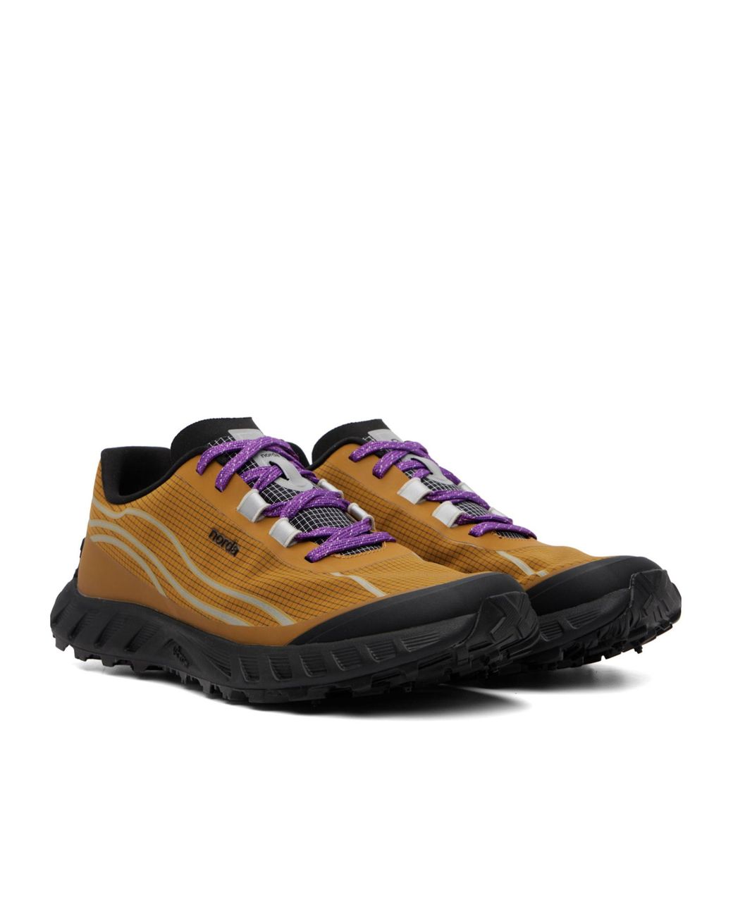Norda Brown 002 Low-Top Lace-Up Sneakers for men
