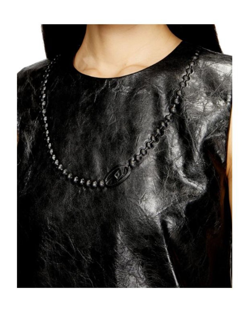 DIESEL Black Coated Mini Dress
