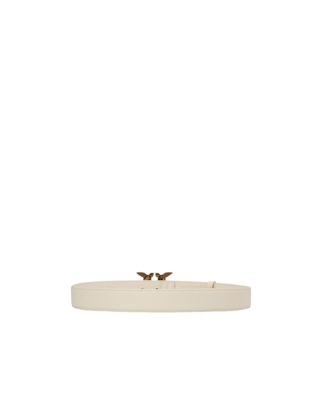 Pinko White Bird Buckle Belt