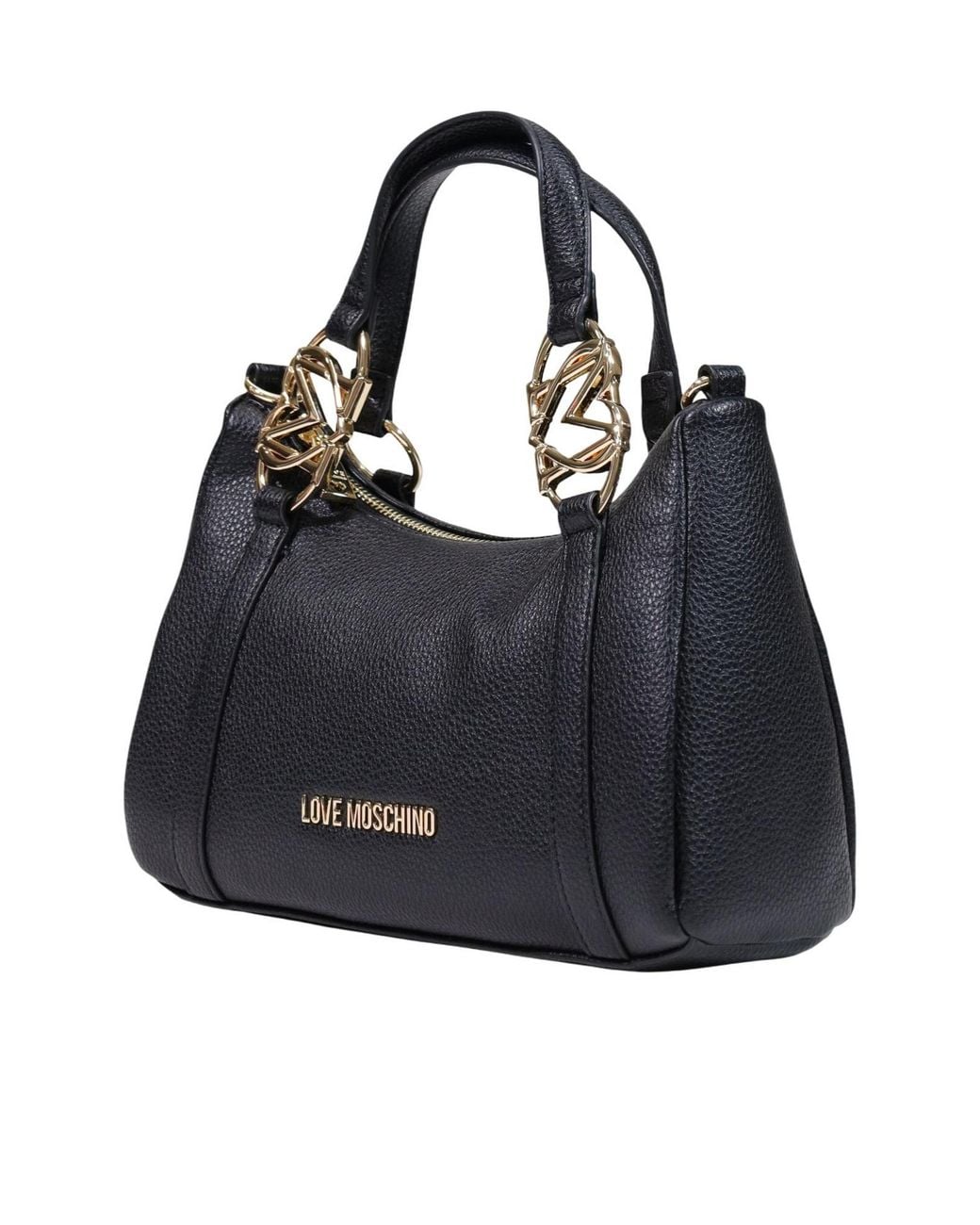 Moschino Black Dual-Handle Shoulder Bag