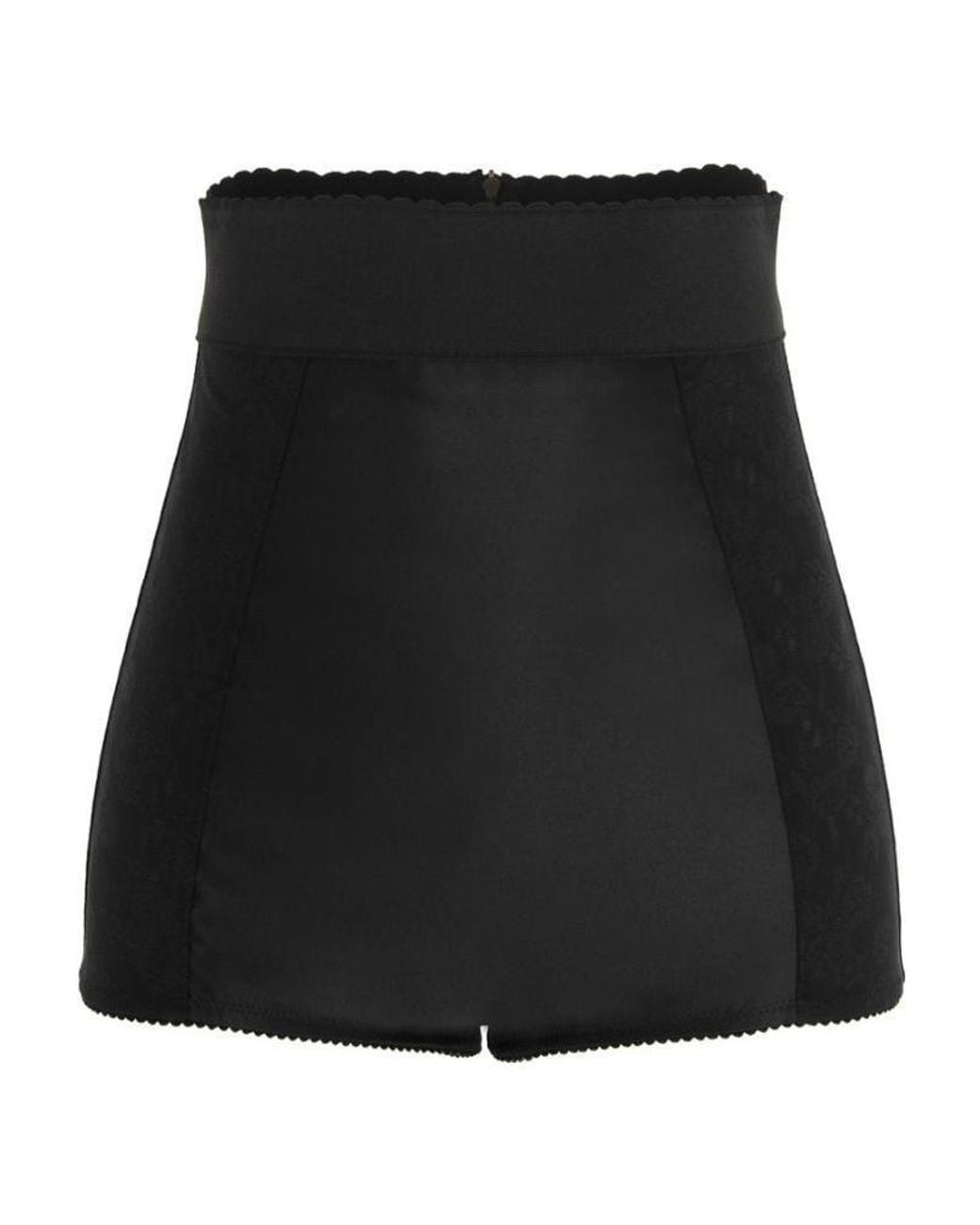 Dolce & Gabbana Black High-Waisted Lace Briefs