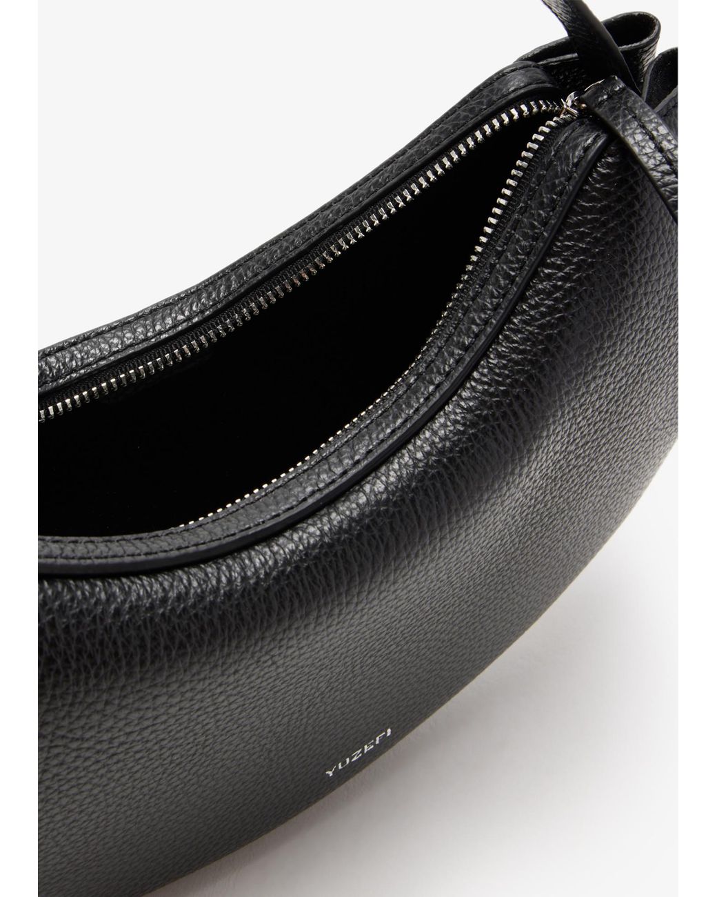 Yuzefi Black Fortune Cookie Logo Printed Shoulder Bag