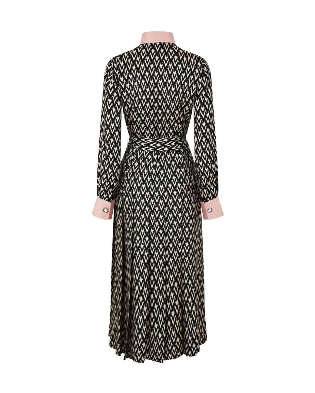 Valentino Black Vlogo Midi Dress