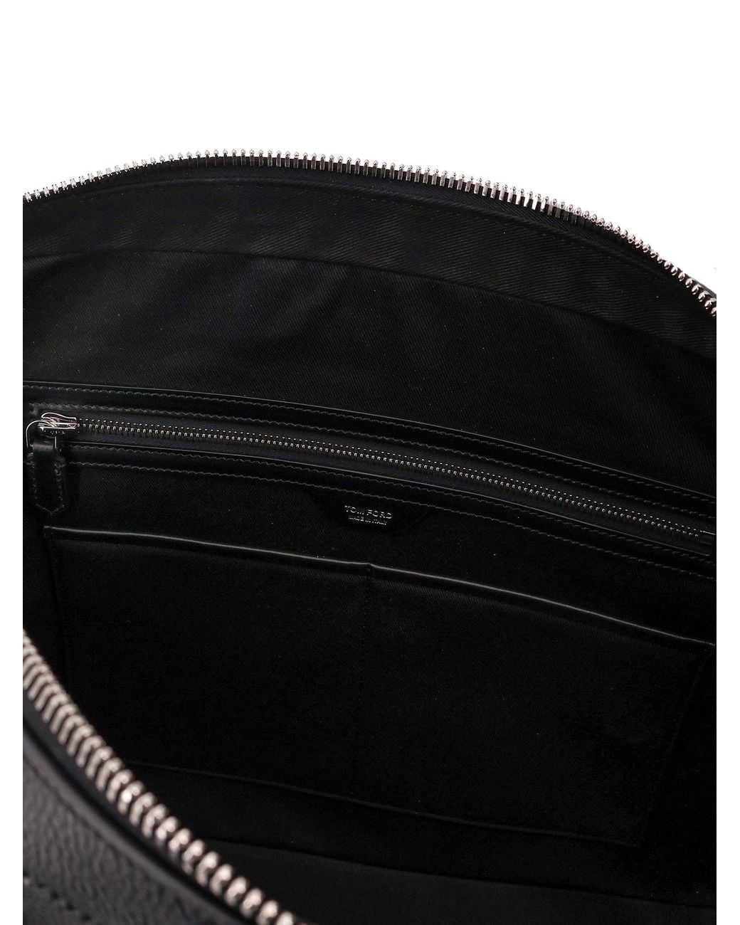 Tom Ford Black Elliot Briefcase for men
