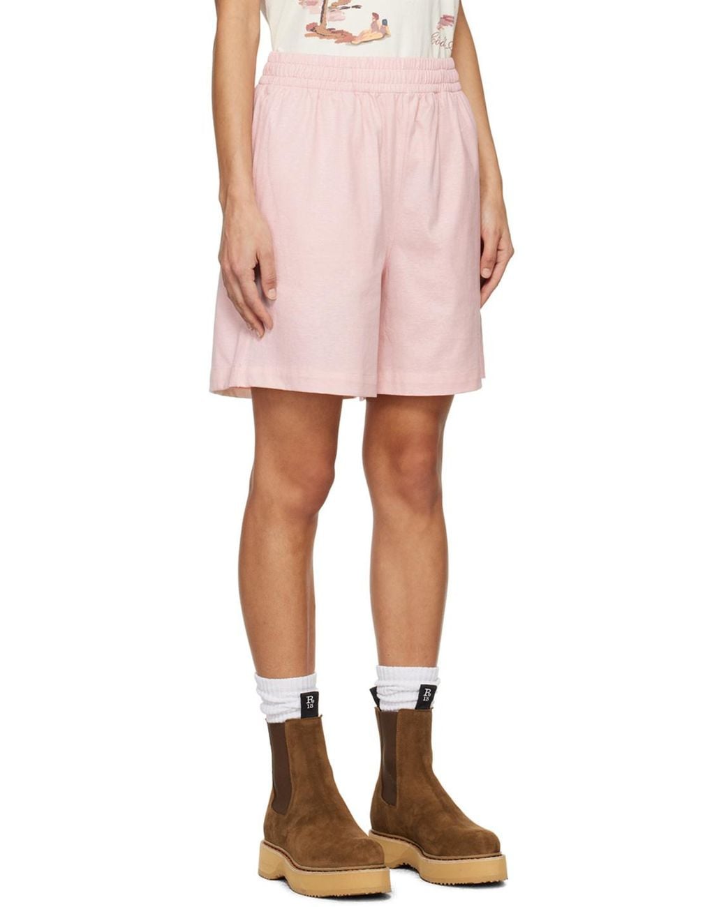 Burberry Pink Elasticated Waist Track Shorts