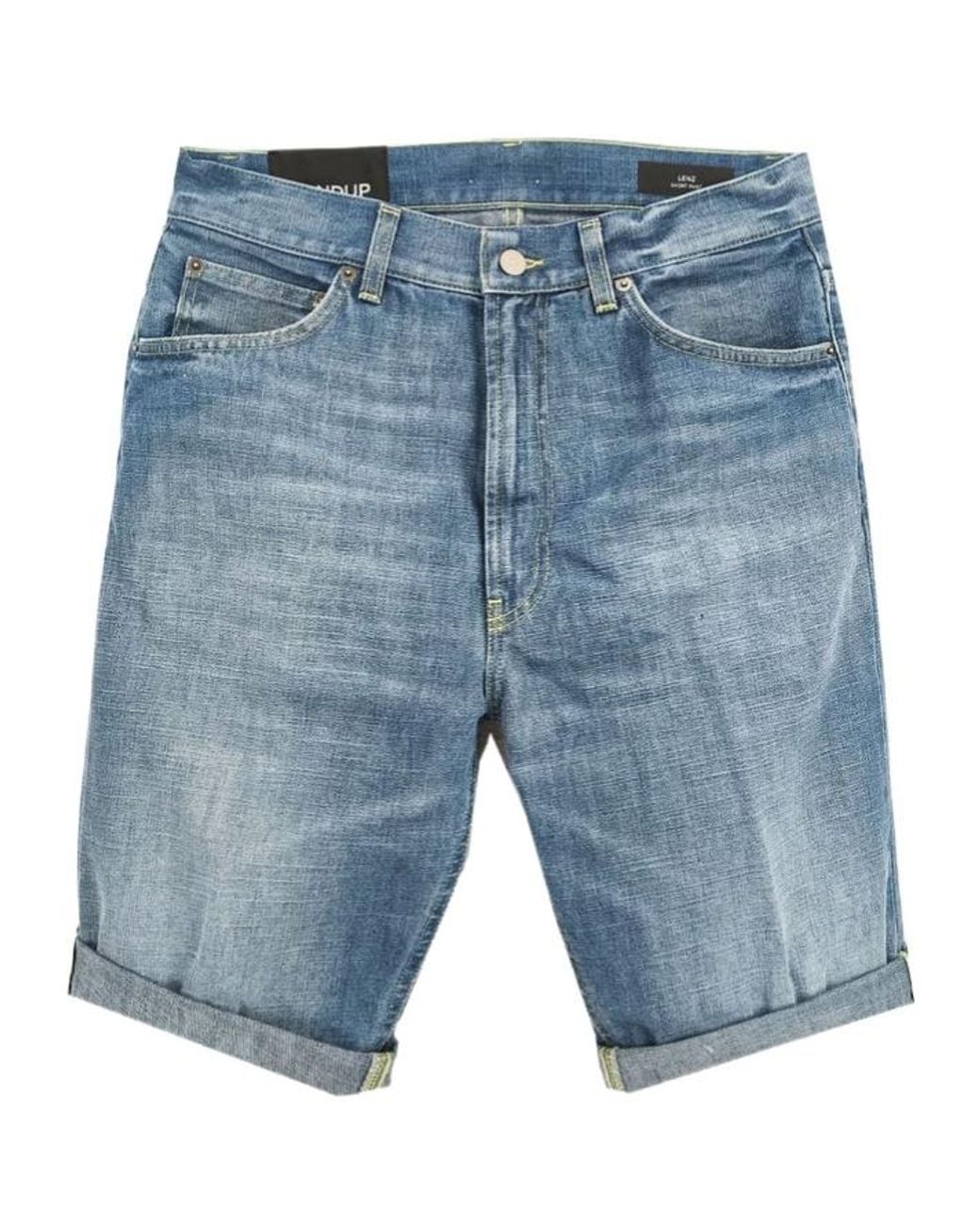 Dondup Blue Logo Detail Denim Shorts for men