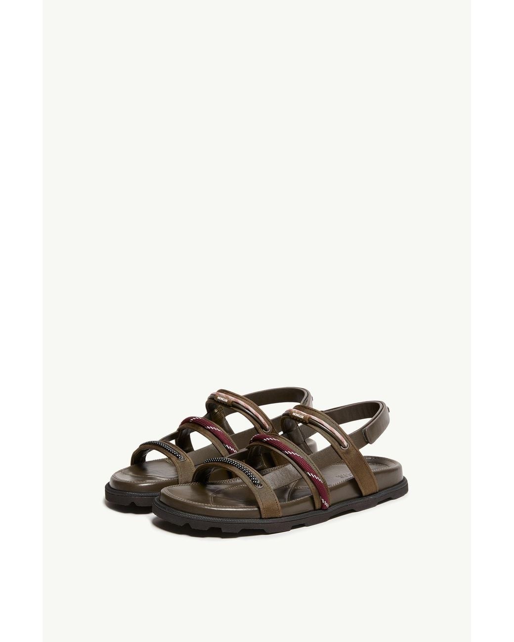 Moncler Brown Vera Isla Strappy Flat Sandals