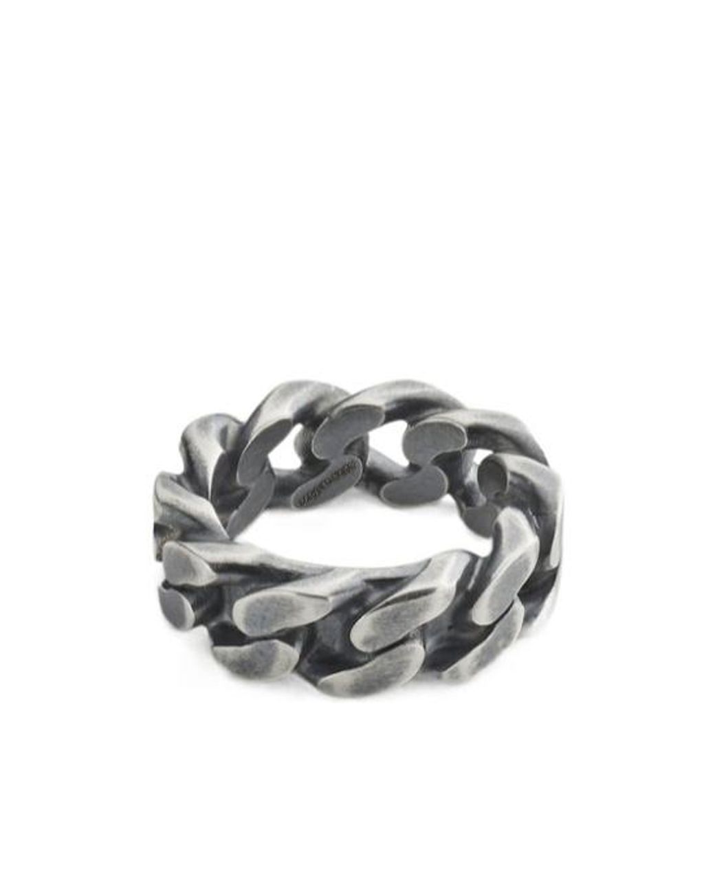 MM6 by Maison Margiela White Chain-Linked Ring for men