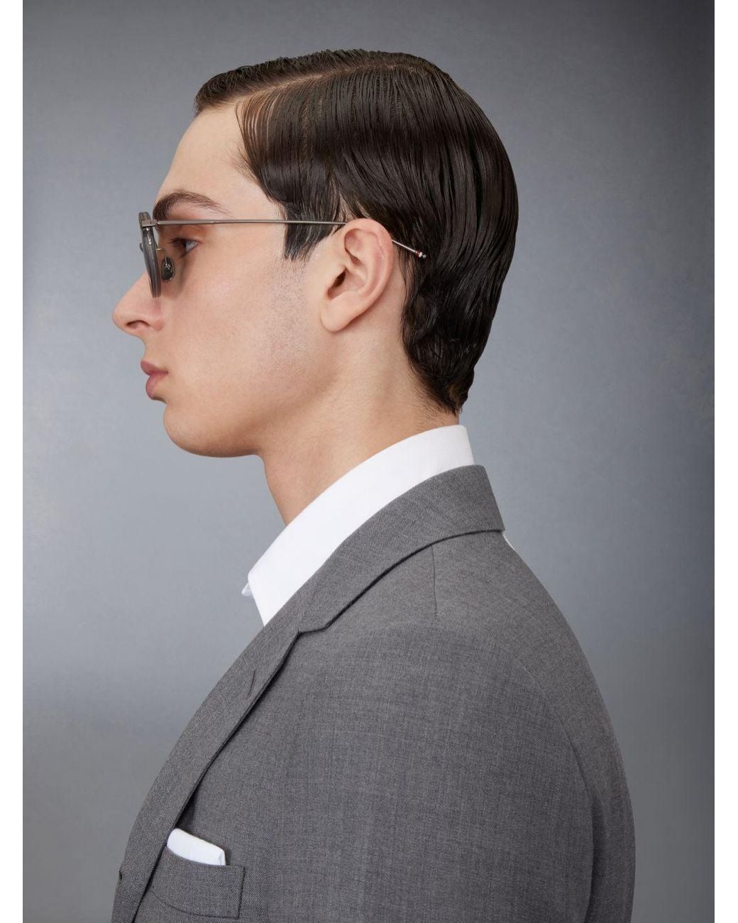 Thom Browne White Eyewear Round Frame Sunglasses for men