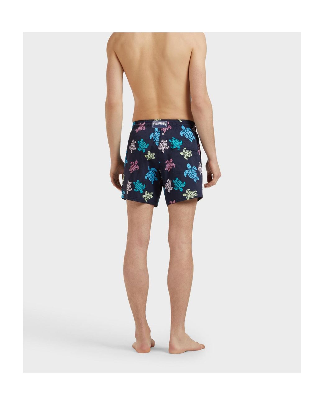 Vilebrequin Blue Turtle-Print Swim Shorts for men