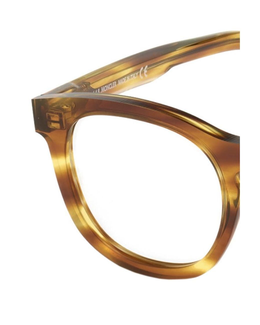 Moncler Metallic Eyewear Round Frame Glasses for men