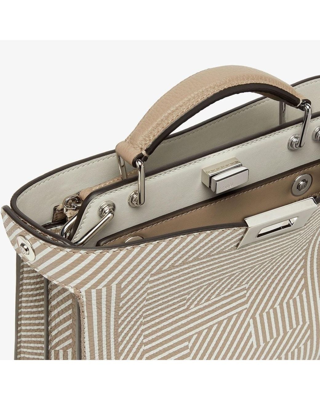 Fendi Metallic Peekaboo Iseeu Mini Tote Bag for men