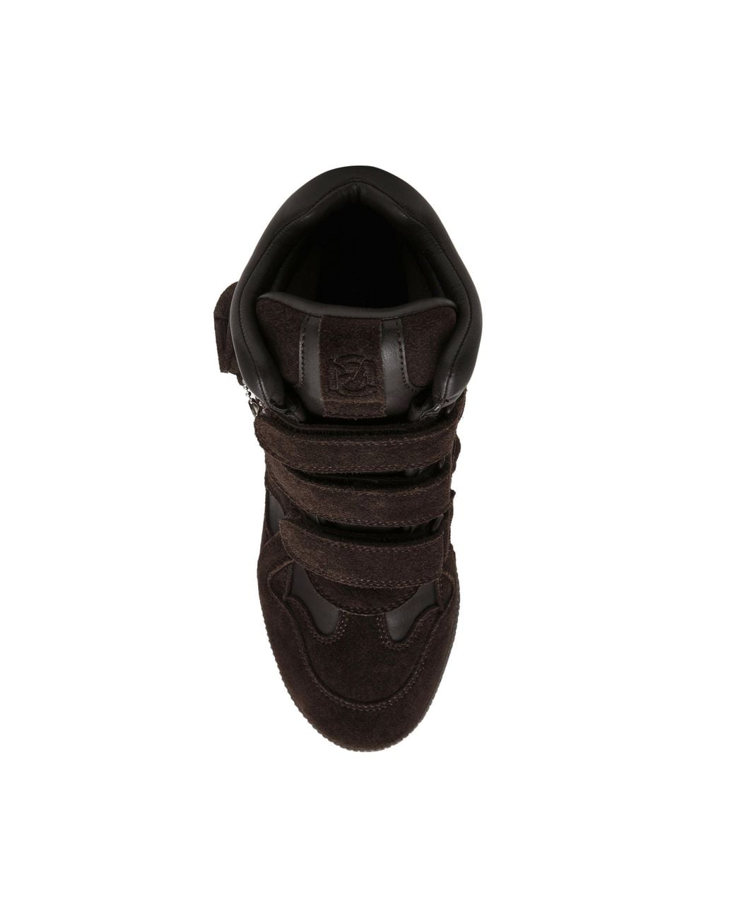 Steve Madden Black Mavis Suede Wedge Trainers