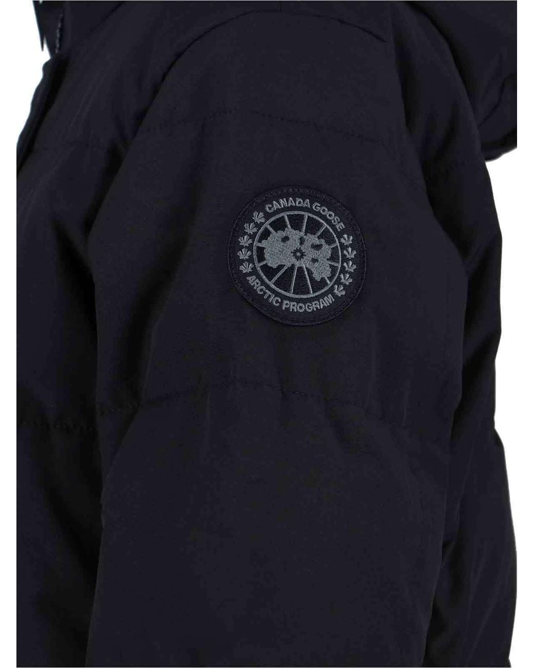 Canada Goose Black Shelburne Logo-Patch Parka