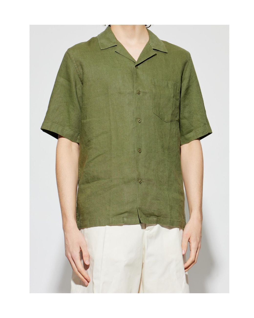 Samsøe & Samsøe Green Samsøe Samsøe Oscar Short-Sleeve Shirt for men