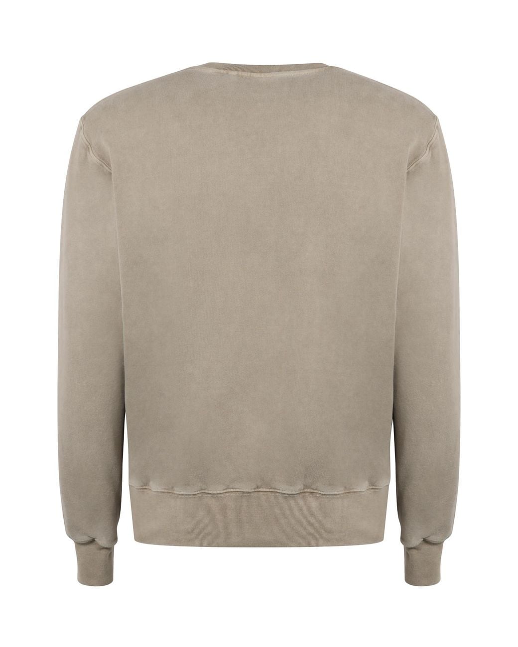 Aspesi Gray Ribbed Crewneck Sweatshirt for men