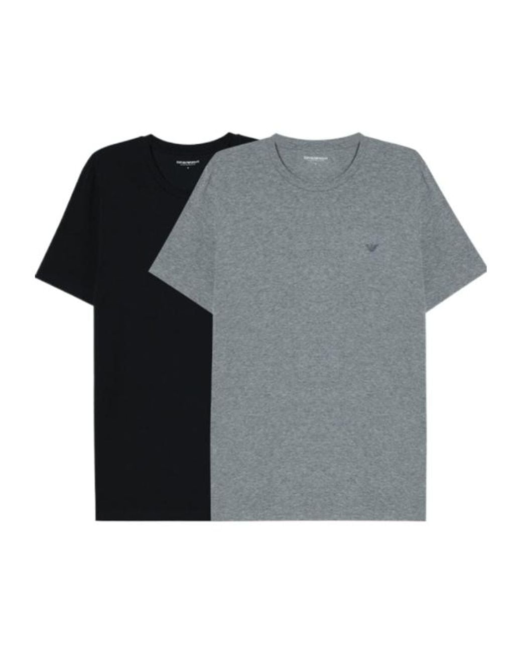 Emporio Armani Gray Two-Piece Crew-Neck T-Shirt Set for men