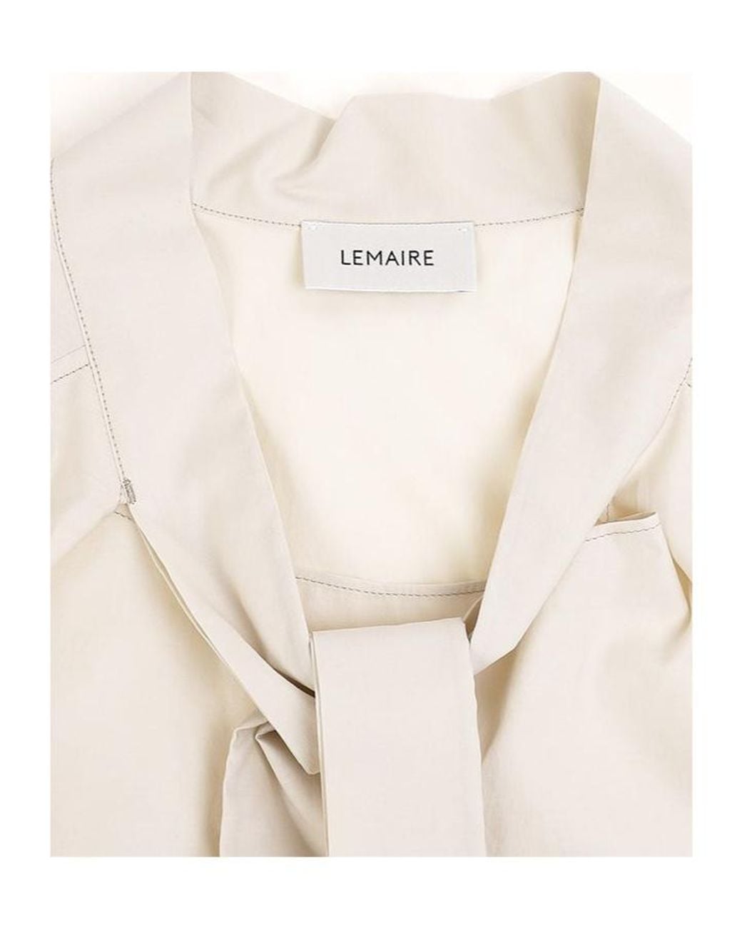 Lemaire Natural Ascot Collar Relaxed Shirt