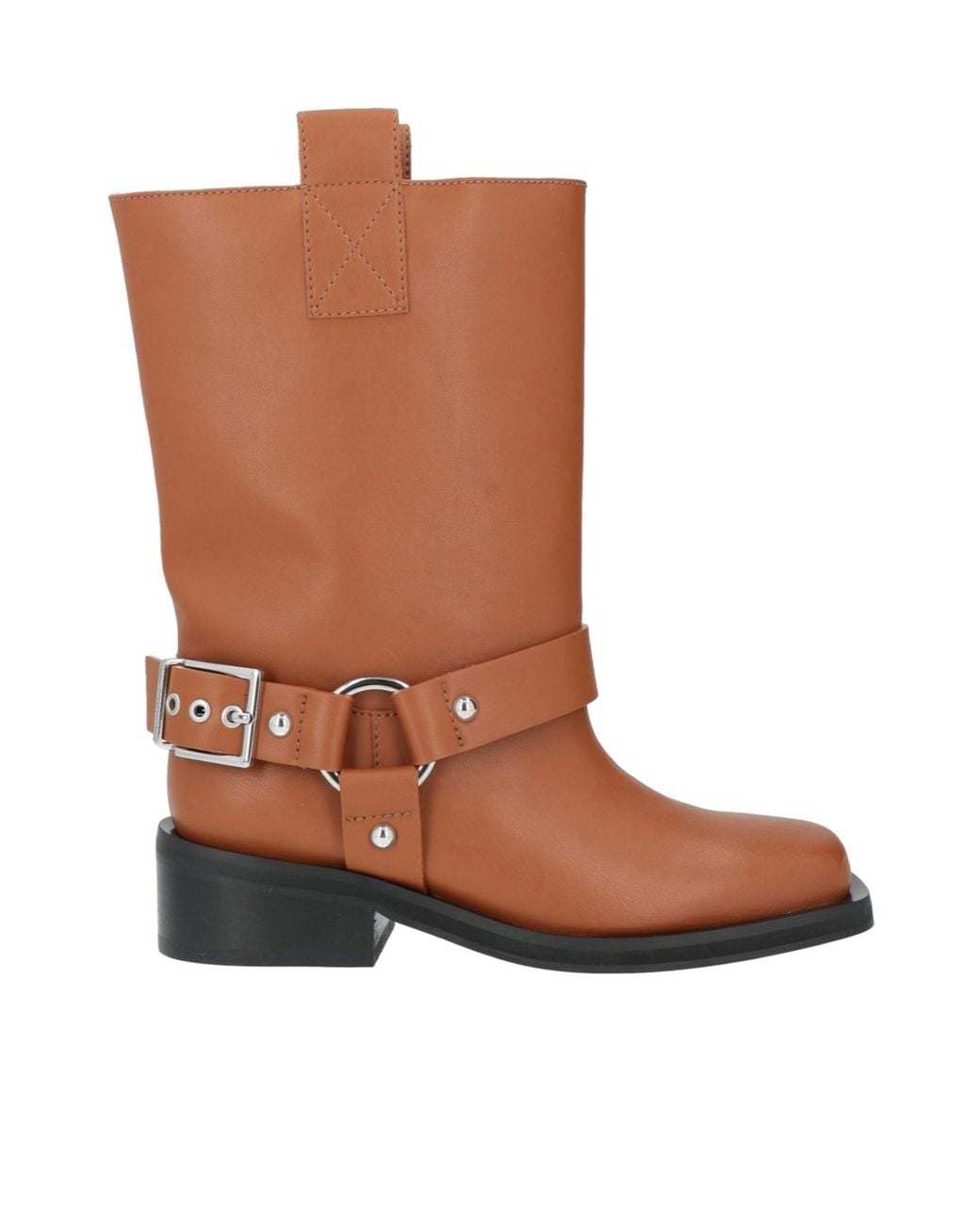 Ganni Brown Comfort Minimalist Ankle Boots