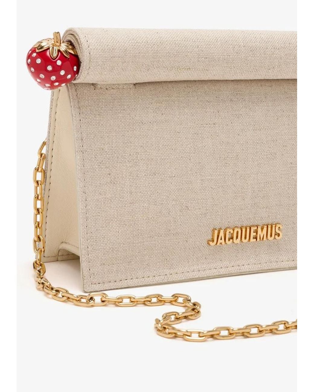Jacquemus Natural Logo Plaque Clutch Bag