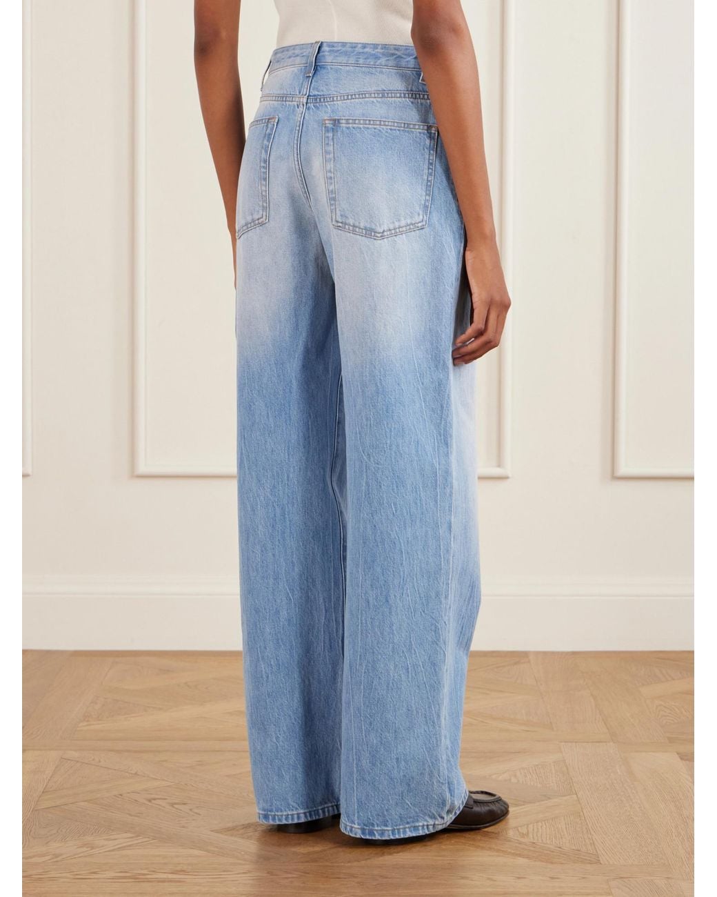 The Row Blue Wide Leg Jeans