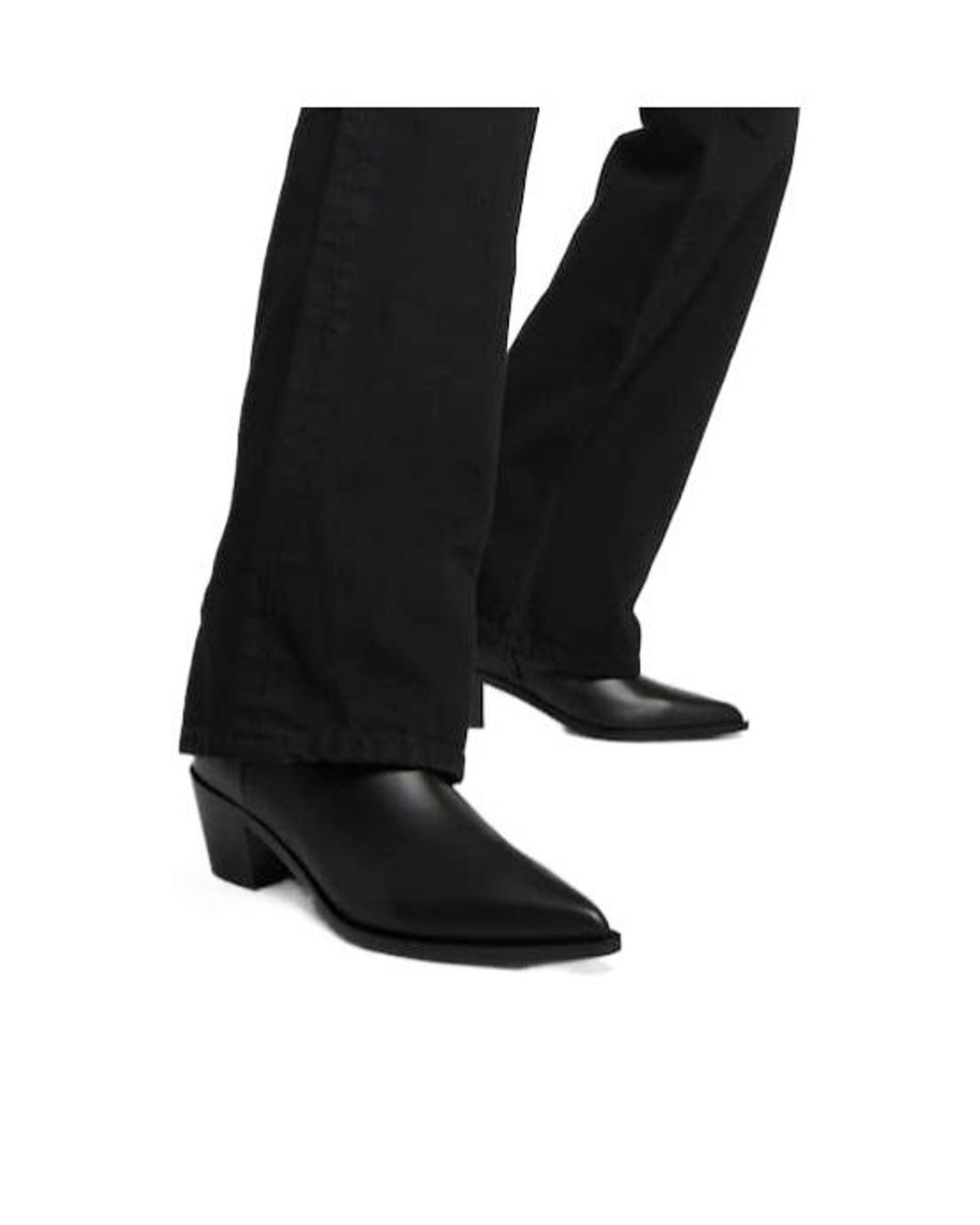 Gianvito Rossi Black Solid Leather Ankle Boots