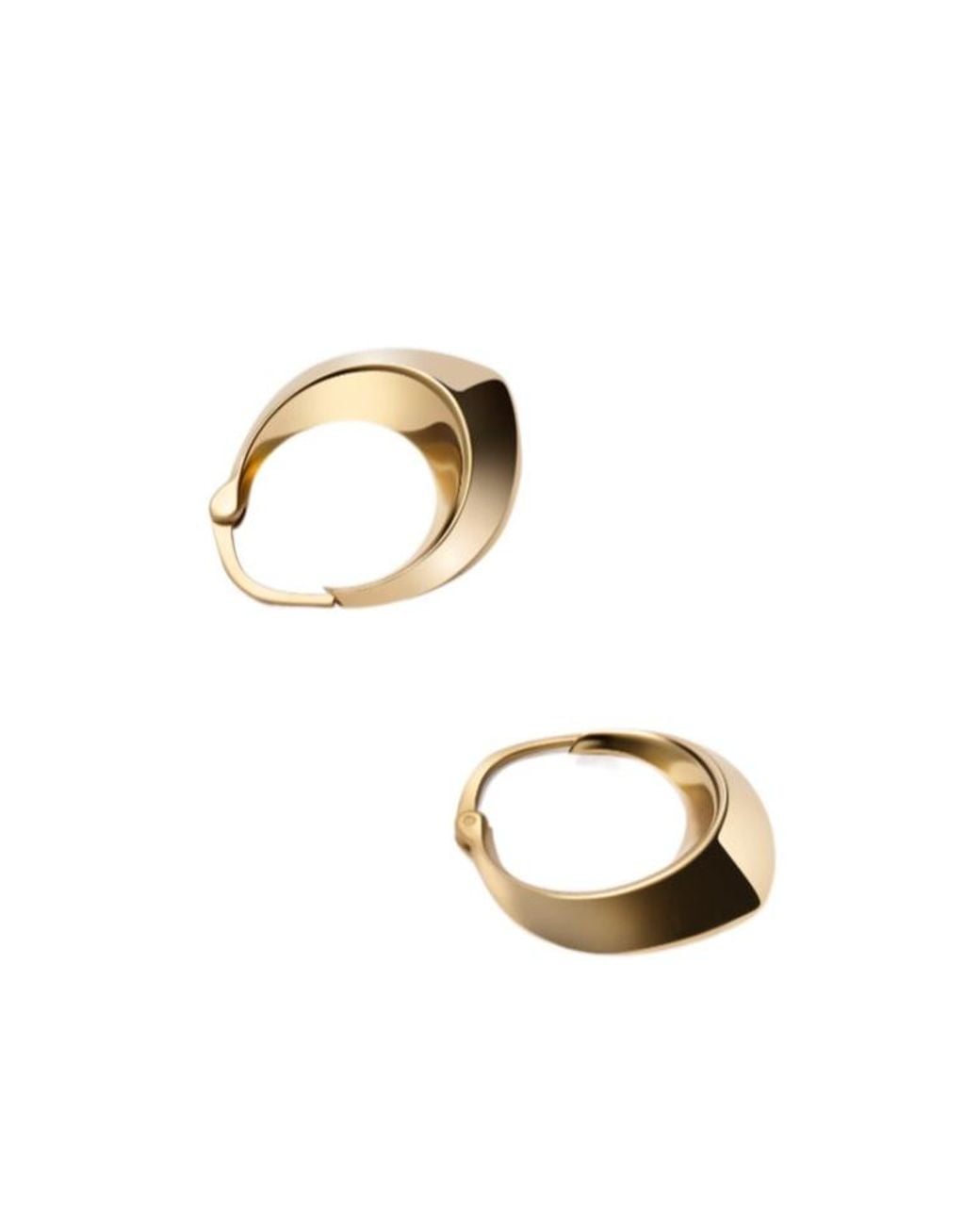 Lemaire Metallic Drop Edge Hoop Earrings