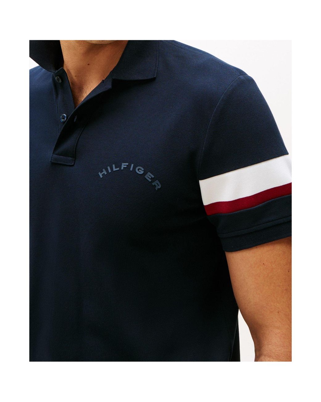 Tommy Hilfiger Blue Logo Short Sleeve Polo Shirt for men