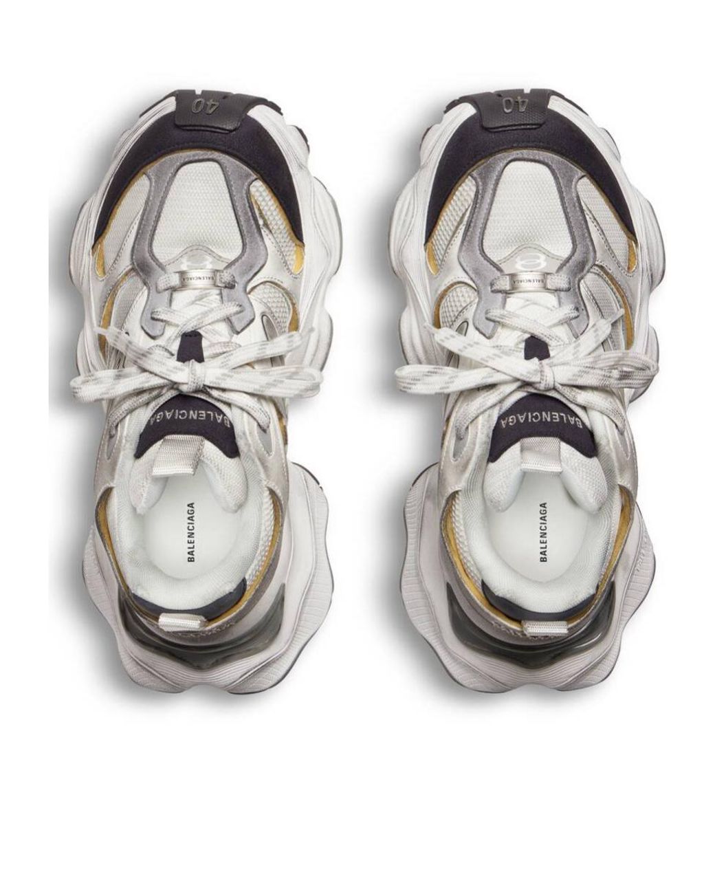 Balenciaga White 'Cargo' Sports Shoes