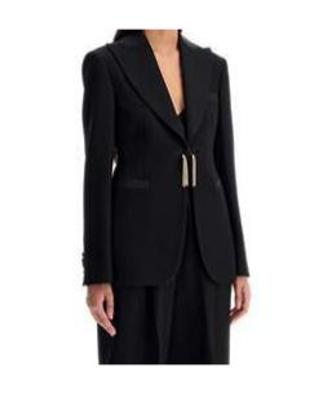 Max Mara Black Pianoforte Tassel Detailed Straight Hem Jacket