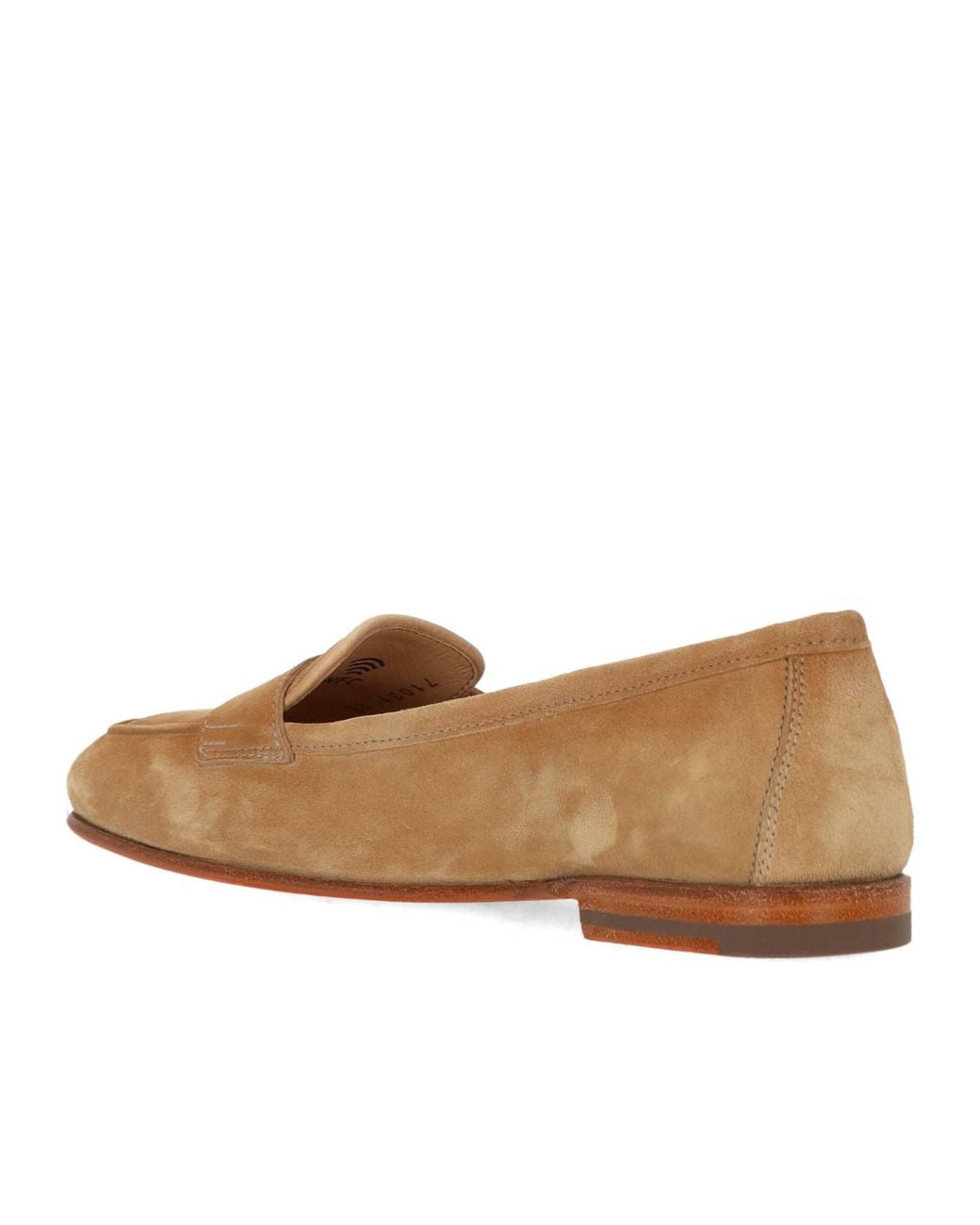 Santoni Brown Penny Loafer Flat Shoes