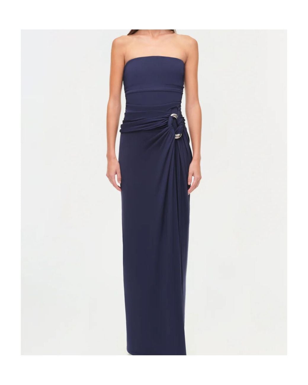 Jonathan Simkhai Blue Strapless Knit Gown