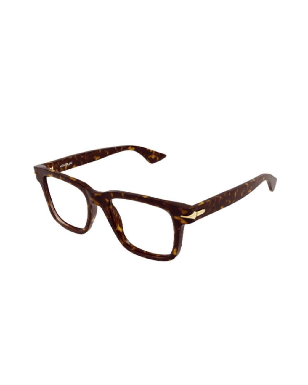 Montblanc White Eyewear Square Frame Glasses for men
